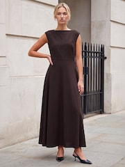 Roman Brown Fit And Flare Dress - Image 2 of 4