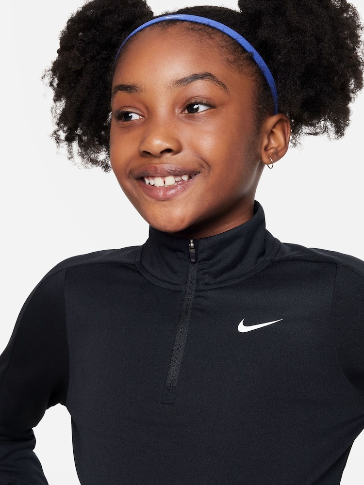Nike Black Dri-FIT Long Sleeve Half Zip Top - Image 4 of 7