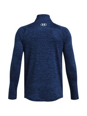 Under Armour Blue Youth Tech 2.0 1/2 Zip 100% Cotton Sweatshirt - Image 2 of 3