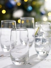 Clear Nova Tumbler Glasses Set of 4 Tall Tumbler Glasses - Image 1 of 5