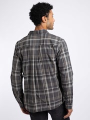 Weird Fish Grey Lando Long Sleeve Check Shirt - Image 2 of 7