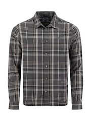 Weird Fish Grey Lando Long Sleeve Check Shirt - Image 6 of 7