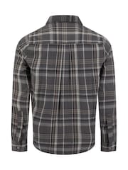 Weird Fish Grey Lando Long Sleeve Check Shirt - Image 7 of 7