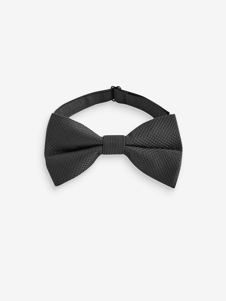 Black Textured Bow Tie - Image 3 of 5