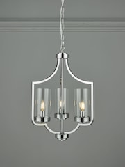 Laura Ashley Chrome Joseph Chandelier 3 Light Light - Image 1 of 4