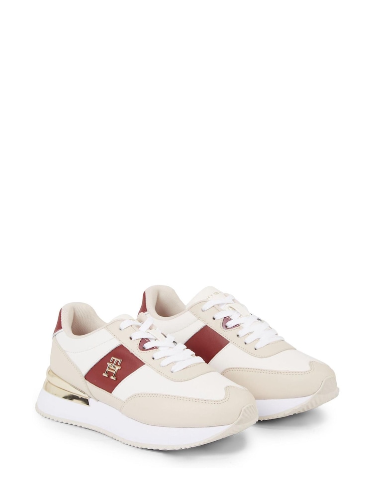 Tommy Hilfiger Elevated White Trainers - Image 2 of 4 Tommy Hilfiger Elevated White Trainers - Image 2 of 4
