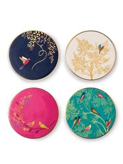 Sara Miller Set of 4 Pink Chelsea China Ceramic Coasters - Image 2 of 3
