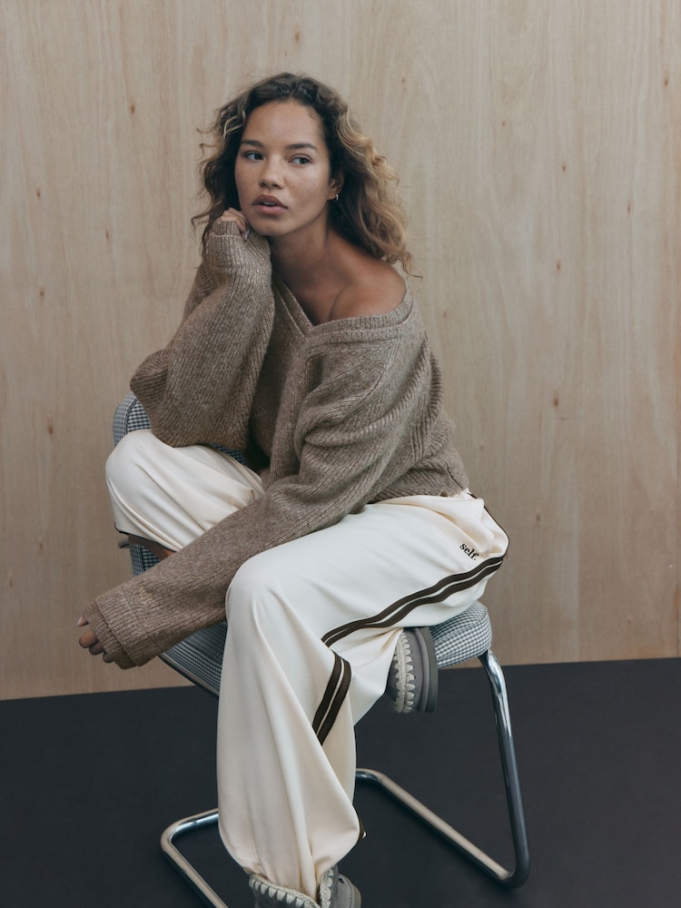 Neutral Roses Printable Buy Neutral Brown Knitted V-Neck Jumper from the Next UK online shop