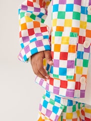 Little Bird by Jools Oliver Multi 100% Cotton Checkerboard Shacket - Image 12 of 20