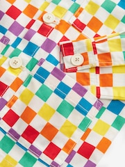 Little Bird by Jools Oliver Multi 100% Cotton Checkerboard Shacket - Image 20 of 20