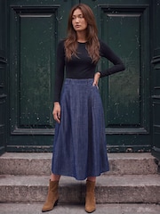 Falda acampanada de denim de Roman - Imagen 2 de 4