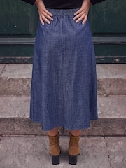 Falda acampanada de denim de Roman - Imagen 3 de 4