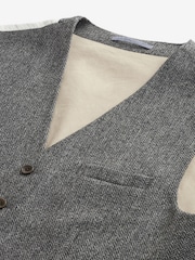 Barbour® Grey Herringbone Waistcoat - Image 7 of 13