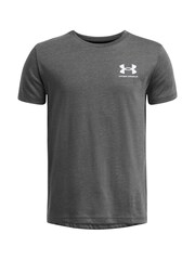 Under Armour Grey Boys Youth Sportstyle Left Chest Logo T-Shirt - Image 1 of 2