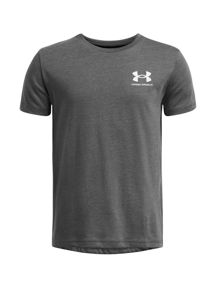 Under Armour Grey Boys Youth Sportstyle Left Chest Logo T-Shirt - Image 1 of 2 Under Armour Grey Boys Youth Sportstyle Left Chest Logo T-Shirt - Image 1 of 2