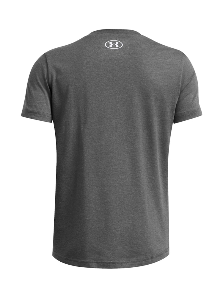Under Armour Grey Boys Youth Sportstyle Left Chest Logo T-Shirt - Image 2 of 2 Under Armour Grey Boys Youth Sportstyle Left Chest Logo T-Shirt - Image 2 of 2