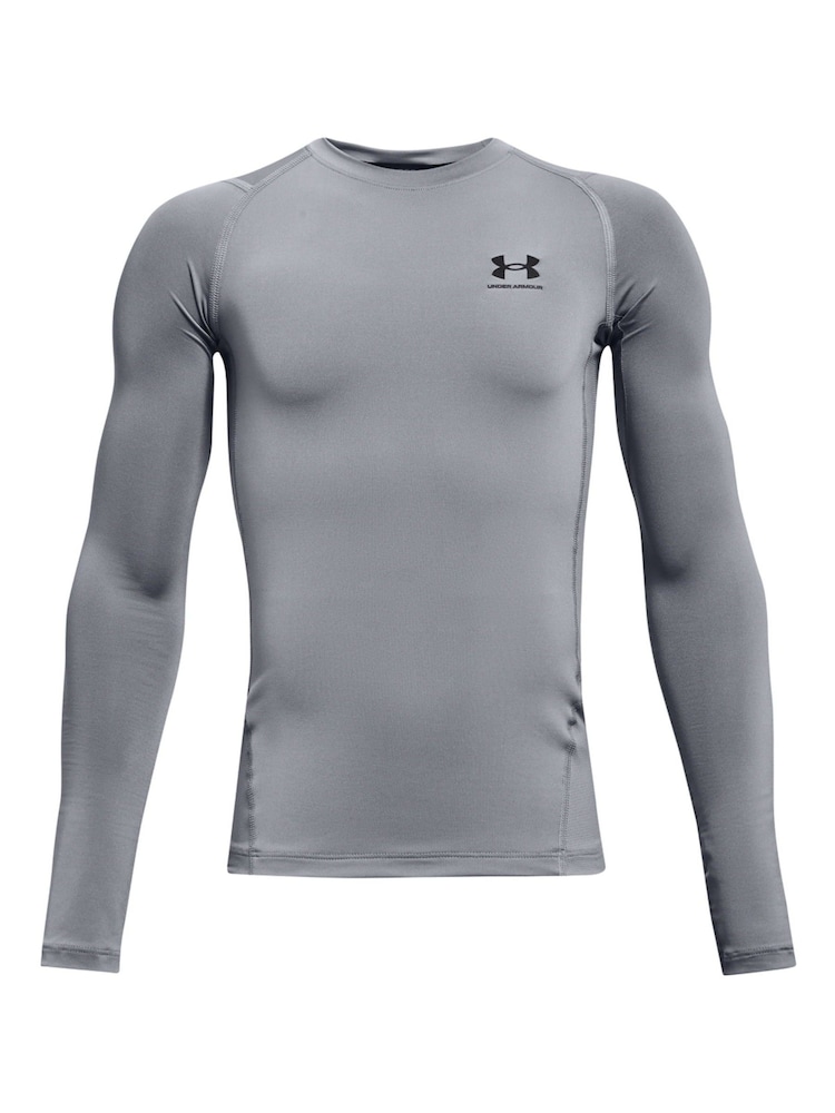 Under Armour Grey Heat Gear Long Sleeve T-Shirt - Image 1 of 2 Under Armour Grey Heat Gear Long Sleeve T-Shirt - Image 1 of 2