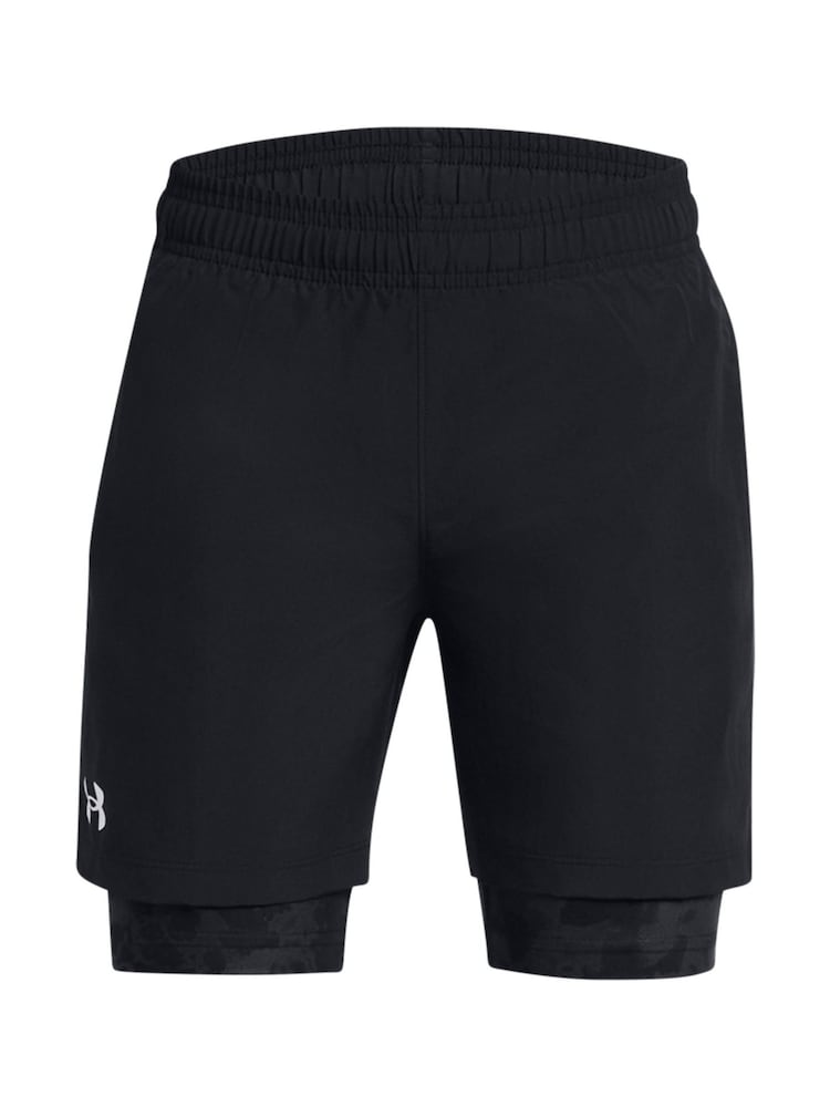 Under Armour Black UA Woven 2in1 Shorts - Image 1 of 2