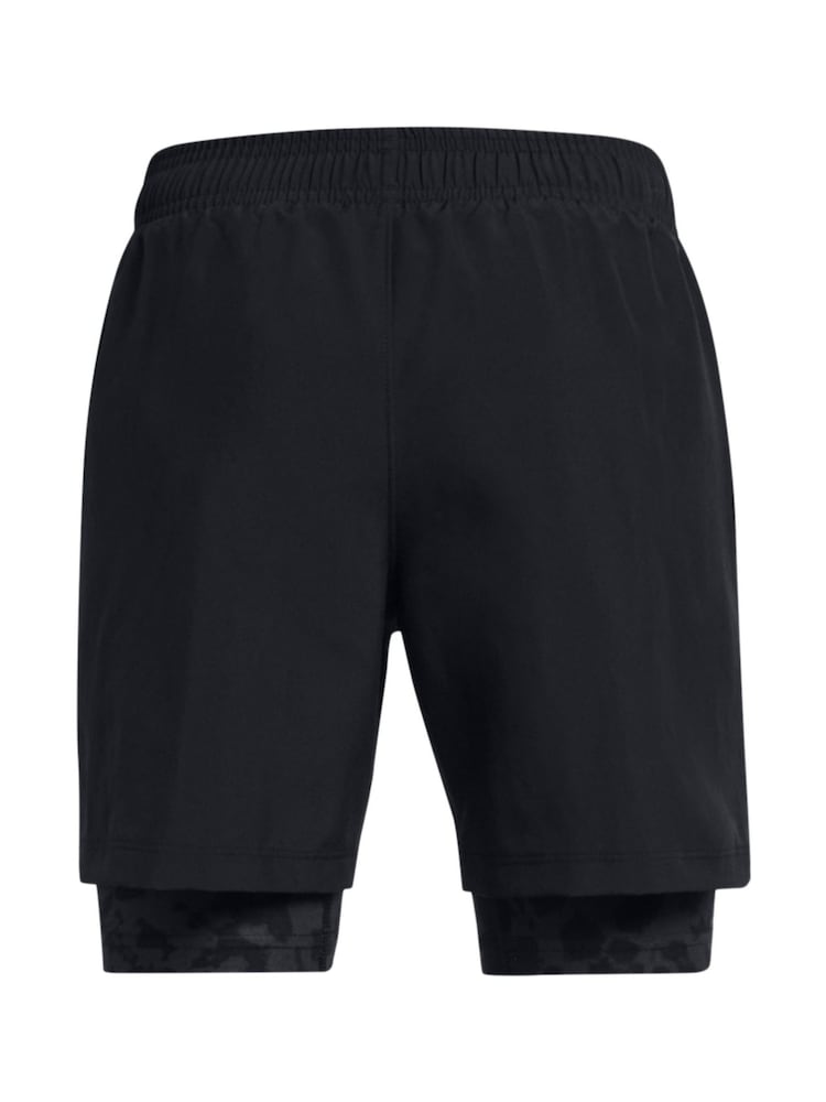 Under Armour Black UA Woven 2in1 Shorts - Image 2 of 2