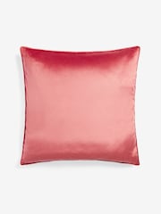 Coral Pink 59 x 59cm Matte Velvet Cushion - Image 2 of 4