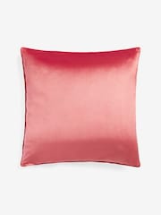 Coral Pink 59 x 59cm Matte Velvet Cushion - Image 3 of 4