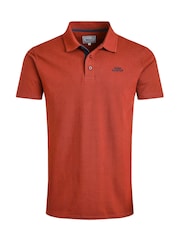 Weird Fish Dark Orange Miles Pique Cotton Polo Shirt - Image 5 of 6