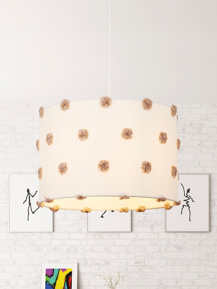 Searchlight Grey Jan Pom Pom Shade - Image 1 of 4