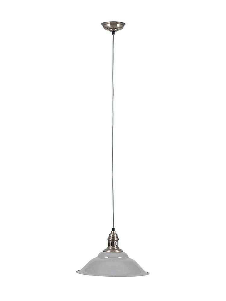 Pacific Grey Macchiato Metal Cafe Ceiling Light Pendant - Image 2 of 2