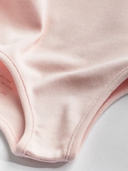 Pink/White 5 Pack Baby 100% Cotton Vest Bodysuits 5 Pack - Image 9 of 9