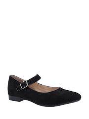 Schwarzer Samt - Hush Puppies Melissa Riemchenschuhe - Bild 1 von 4