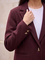 Roman Red Petite Single Breasted Revere Coat - Image 4 of 4