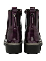 Lotus Purple Patent Lace-Up Ankle Boots - Image 3 of 4