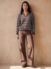 Roman Brown Stripe Knit Jumper - Image 3 of 4