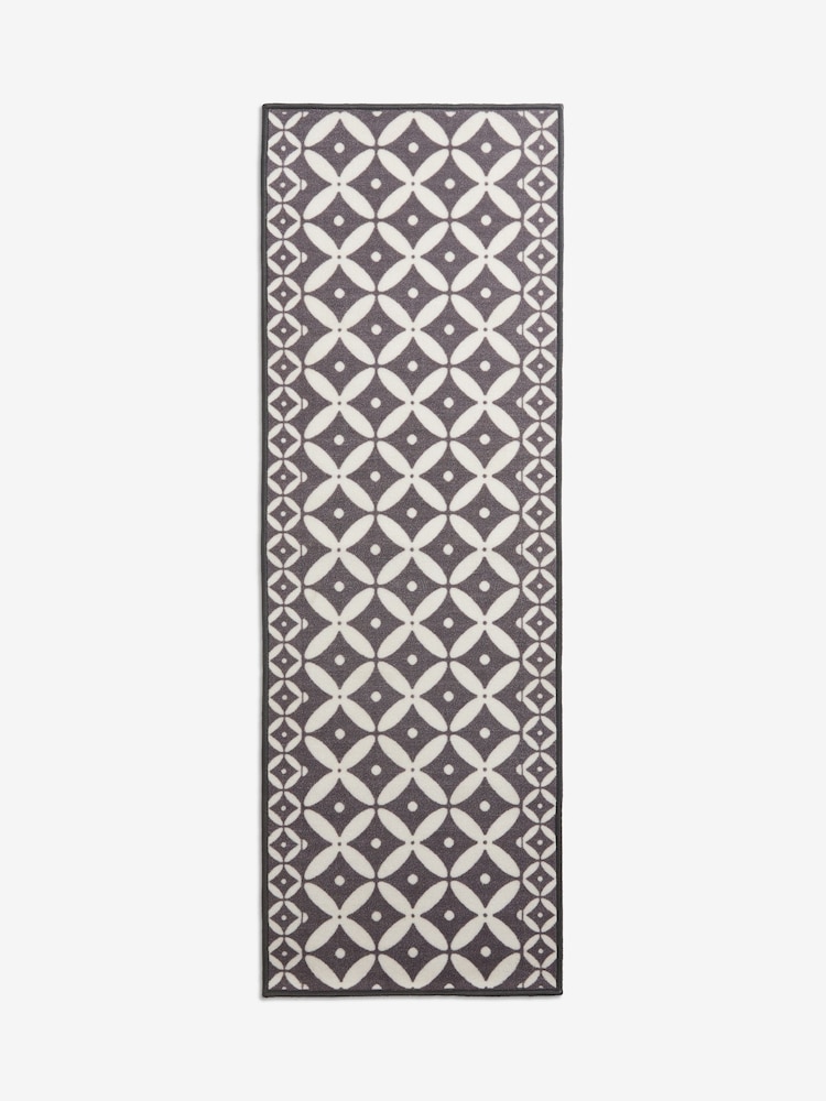 Grey Washable Tile Runner - Image 5 of 5