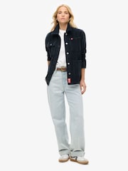 Superdry Eclipse Navy 100% Cotton Corduroy Chore Jacket - Image 1 of 5