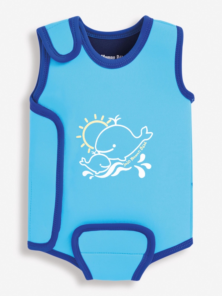 Bleu - Combinaison de plongée JoJo Maman Bébé color block pour bébé - Image 1 of 1