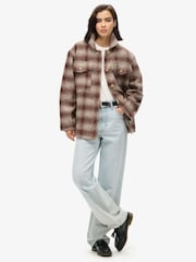 Superdry Ivory Ombre Check Heavyweight Unlined Overshirt - Image 2 of 6