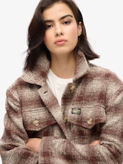 Superdry Ivory Ombre Check Heavyweight Unlined Overshirt - Image 3 of 6