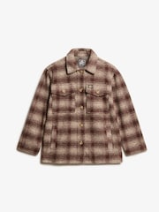 Superdry Ivory Ombre Check Heavyweight Unlined Overshirt - Image 5 of 6