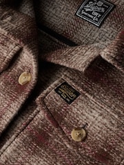 Superdry Ivory Ombre Check Heavyweight Unlined Overshirt - Image 6 of 6