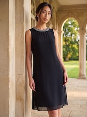 Roman Black Petite 2 In 1 Shift Dress - Image 2 of 4