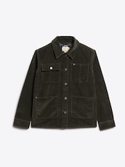 Superdry Army Khaki 100% Cotton Corduroy Chore Jacket - Image 4 of 6
