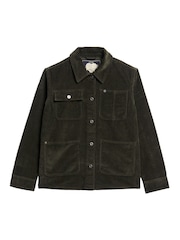 Superdry Army Khaki 100% Cotton Corduroy Chore Jacket - Image 5 of 6