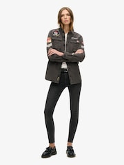 Verwaschenes Schwarz - Superdry Scout langärmeliges Hemd aus 100 % Baumwolle - Bild 1 von 4