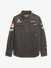 Verwaschenes Schwarz - Superdry Scout langärmeliges Hemd aus 100 % Baumwolle - Bild 3 von 4