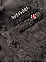 Verwaschenes Schwarz - Superdry Scout langärmeliges Hemd aus 100 % Baumwolle - Bild 4 von 4