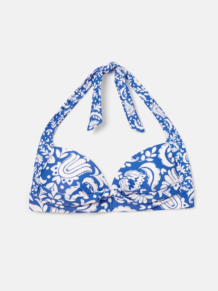 Joules Jasmine Blue Mosaic Bikini Top - Image 6 of 6