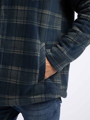 블루 - Weird Fish Tyburn Check Fleece Jacket - 7의 이미지 5