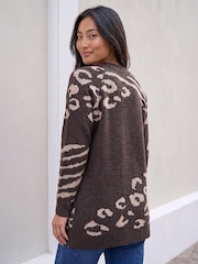 Roman Brown Petite Animal Jumper - Image 3 of 4