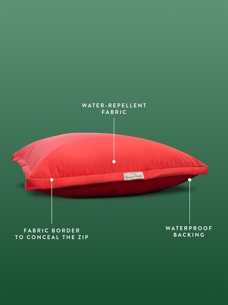 Slumberdown Orange Unwind Outside Outdoor Floor Cushion - Image 2 of 9